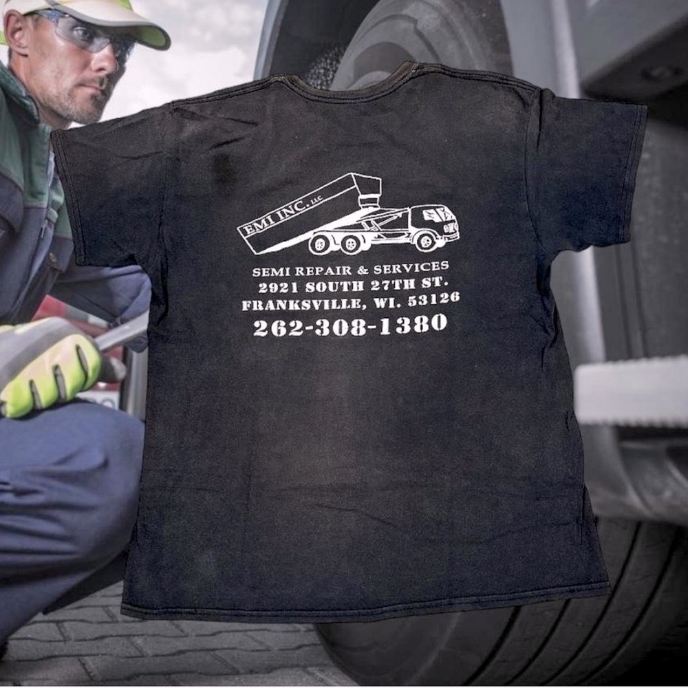 2012 Semi Truck Repair Company Graphic Tee